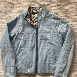 Faherty reversible quilted zip jacket, size Small